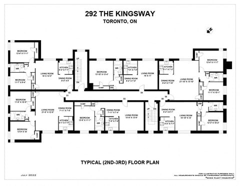Floor plan for 1 bed, 1 bath, 688 sqft